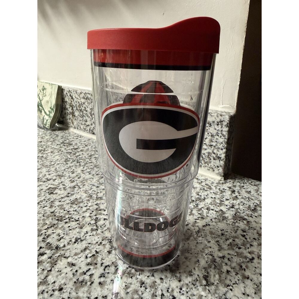 Ga Bulldogs Tervis 24 Oz Tumbler UGA Georgia Double Walled Dishwasher Safe